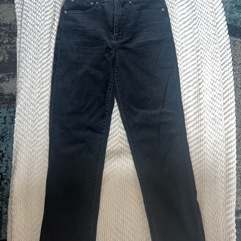 Madewell Women's Straight Leg Black Jeans